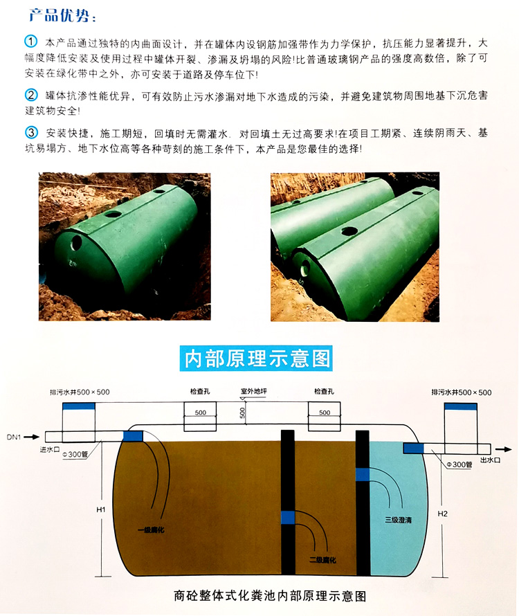 禹王台玻璃钢化粪池